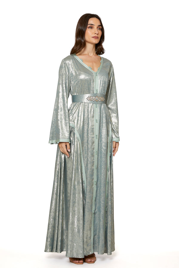 Green Moroccan Kaftan – ELM M 634 – Product view 1