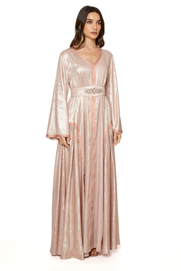 Beige Moroccan Kaftan – ELM M 634 – Product view 1