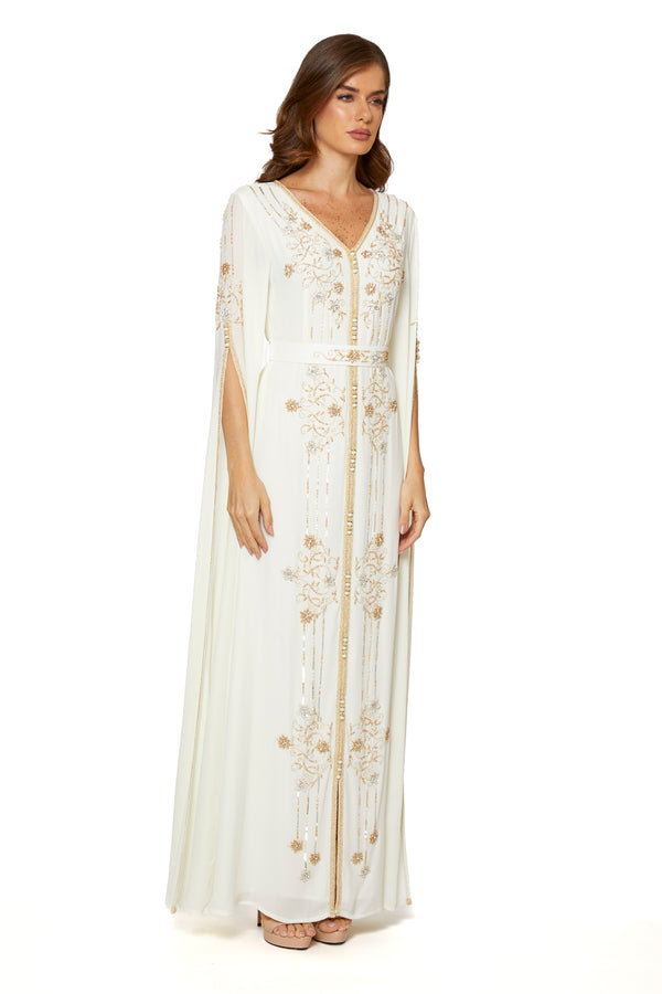 Off White Moroccan Kaftan – ELM M 611 – Product view 1