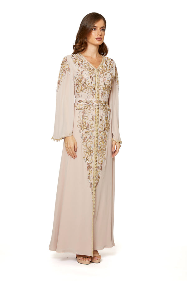Beige Moroccan Kaftan – ELM M 613