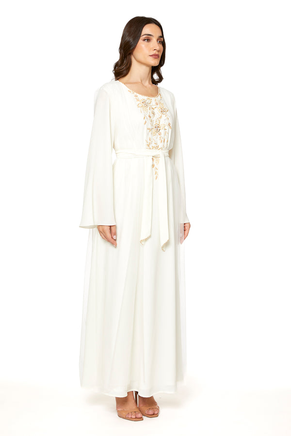 Floral, White Jalabiya – ELM J 561 – Product view 1