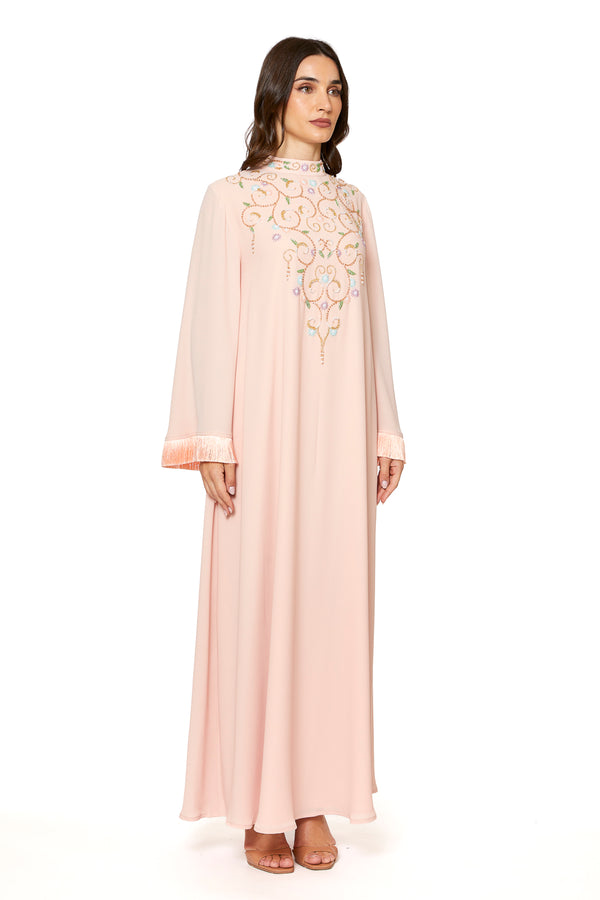Pink, Floral, Geometric, Multicolor, Green Jalabiya – ELM J 565 – Product view 1
