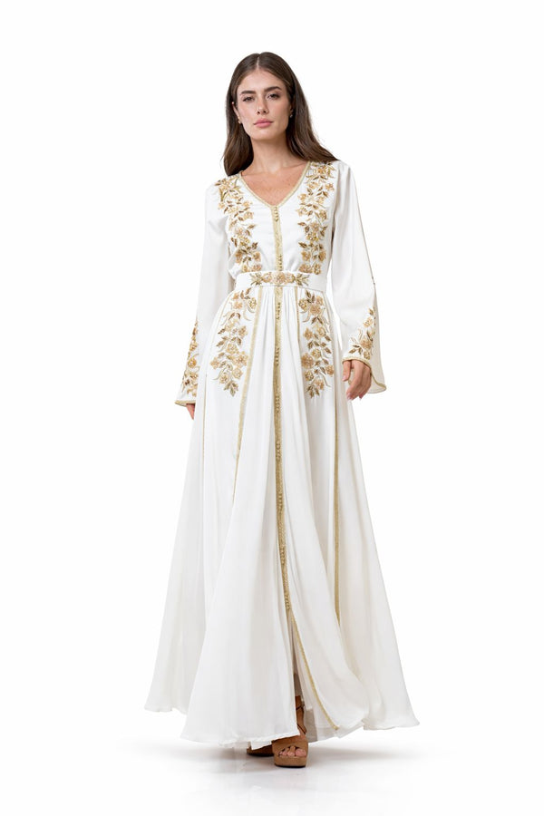 Off White Moroccan Kaftan – ELM M 637 – Product view 1