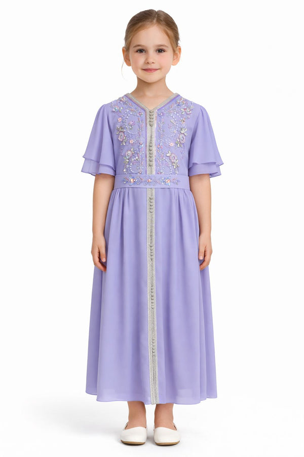 Purple Girls' Dress – ELM-KM 29 – Product view 1