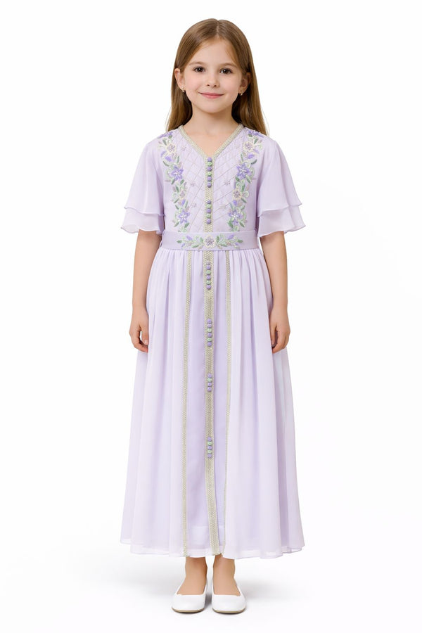 Purple Girls' Dress – ELM-KM 26 – Product view 1
