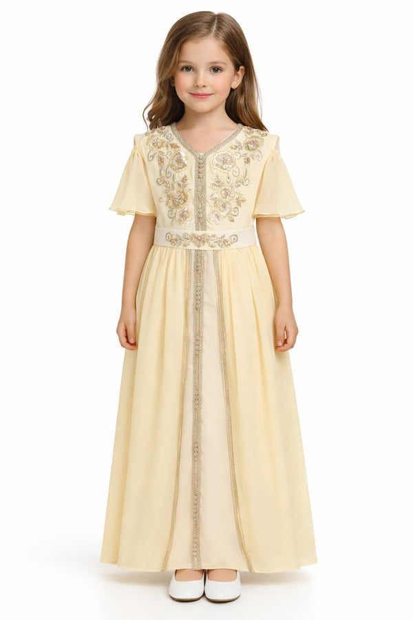 Yellow Girls' Dress – ELM-KM 28 – Product view 1