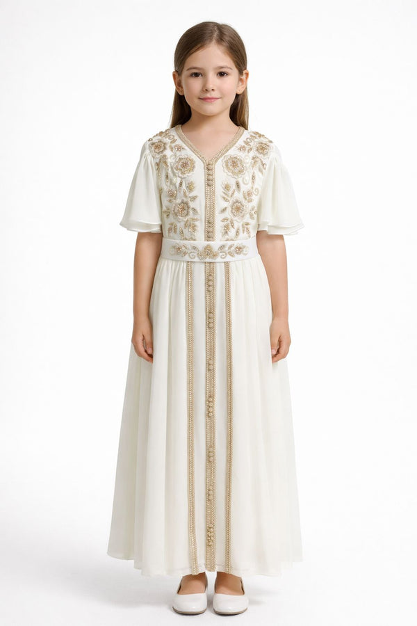 Off White Girls' Dress – ELM-KM 28 – Product view 1