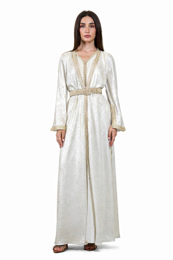 Off White Moroccan Kaftan – ELM M 654 – Product view 1