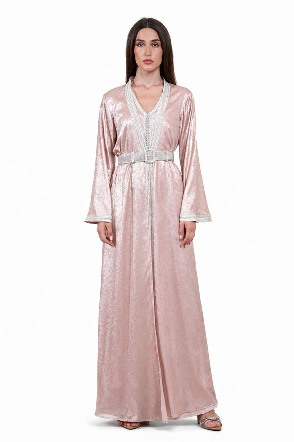 Peach Moroccan Kaftan – ELM M 654 – Product view 1