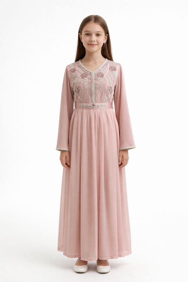 Pink Girls' Dress – ELM-TEM 27 – Product view 1