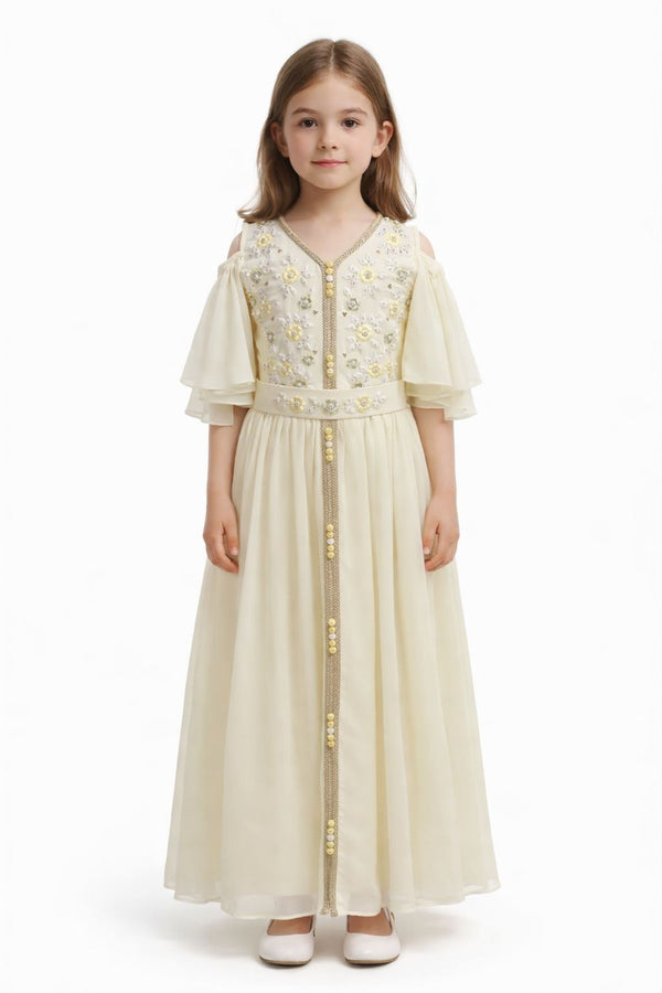 Yellow Girls' Dress – ELM-KM 10 – Product view 1