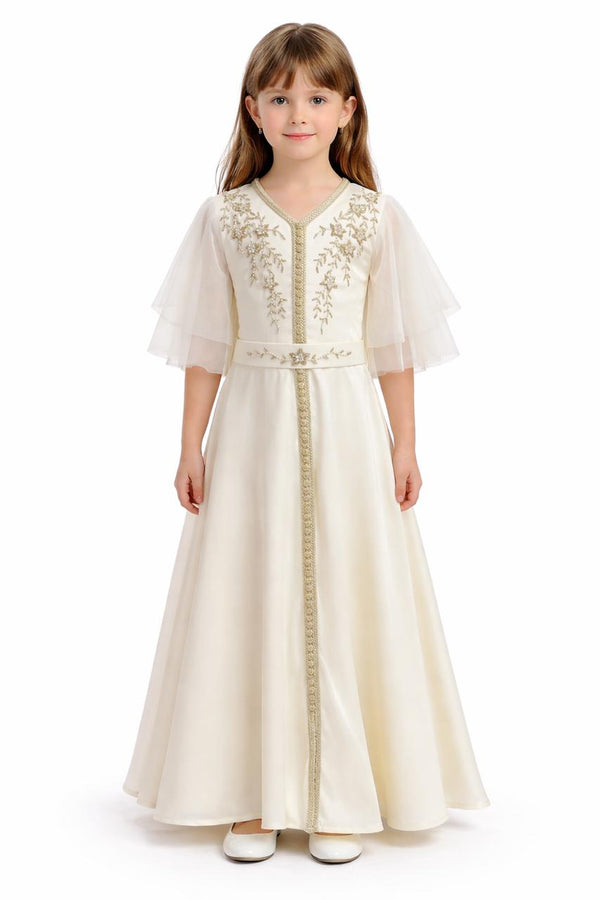Off White Girls' Dress – ELM-KM 11 – Product view 1