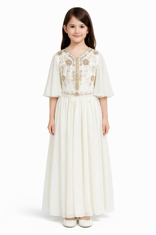 Off White Girls' Dress – ELM-KM 27 – Product view 1